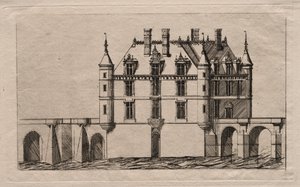 Chenonceau kastélya, 1856. alkotó: Charles Meryon