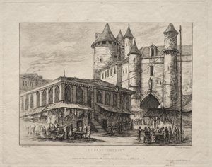 A Grand Châtelet, Párizs, 1780 körül alkotó: Charles Meryon