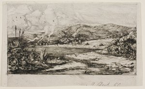 A kis francia kolónia Akaroában, 1845 alkotó: Charles Meryon