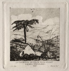 Az öreg katona telepesek kunyhója Akaroában, 1845, 1866. alkotó: Charles Meryon