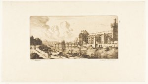 A "Pavillon de Mademoiselle" és a Louvre egy része alkotó: Charles Meryon