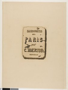 Címlap az Eaux-Fortes sur Paris-hoz alkotó: Charles Meryon