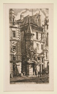 Tourelle, Rue de la Tixeranderie (Ház toronnyal, rue de la Tixeranderie) alkotó: Charles Meryon