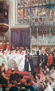 VII. Edward király és Alexandra királynő házassága a windsori Szent György-kápolnában, 1863. március 10.