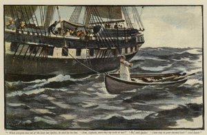 Illusztráció a Vigia rehabilitációjához, Morley Roberts alkotó: Charles Napier Hemy