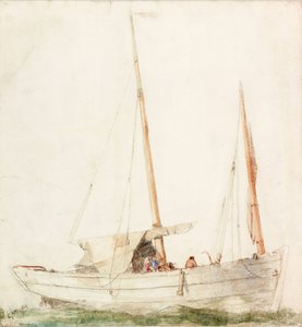 Vitorlás (ceruza és akvarell papíron) alkotó: Charles Napier Hemy
