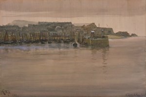 St Ives, karácsony napja, 1908 (wc és gouache papíron) alkotó: Charles Napier Hemy