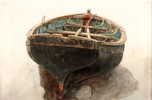 Egy gumicsónak tanulmányozása (ceruza és akvarell papíron) alkotó: Charles Napier Hemy