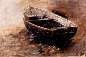 Tanulmány egy gumicsónakról, 1901 (olaj, papír) alkotó: Charles Napier Hemy