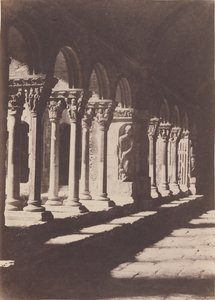 A Saint-Trophime-kolostor kerengőjének folyosója, Arles alkotó: Charles Nègre