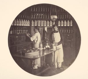 A vincennes-i császári menhely, a gyógyszertár alkotó: Charles Nègre