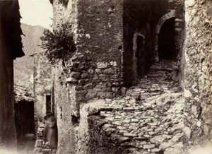 Egy utca Sainte-Agnès-ben, Roquebrune közelében alkotó: Charles Nègre