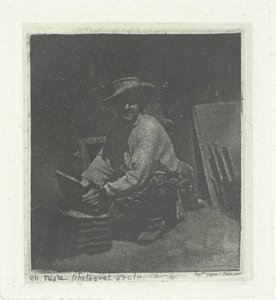 Kneeling Mason, 1854 február-március, nyomtatva 1982. alkotó: Charles Nègre