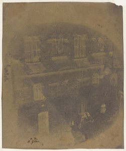 Egy római stílusú ház homlokzatának alsó része Saint-Gilles du Gardban, 1852 (kalotípia (viaszpapír negatív))