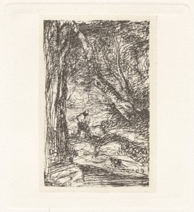 Planche XI - Le Bűcheron (XI. tábla - A favágó),1857 körül (nyomat) alkotó: Charles Nègre