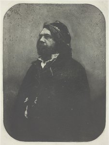 Theophile Gautier portréja Nadar után, c. 1857, nyomtatva 1982. alkotó: Charles Nègre