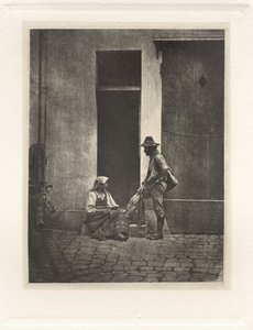 IV. tábla – Pifferaro álló és olasz paraszt ülve, a Quai Bourbon 21. szám alatti udvarban