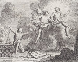 Apollón, Merkúr és a pásztorlányok, X. Fable in La Motte, Fables Nouvelles, 1719., 1719.