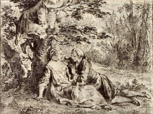 A falubeli keresi a borját alkotó: Charles Nicolas Cochin
