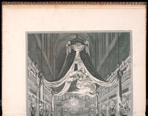 Lotaringiai Erzsébet Erzsébet, Szardínia királynőjének temetése a párizsi Notre Dame -templomban 1741. szeptember 22 -én