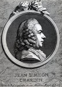 Jean Simeon Chardin (rézmetszet) alkotó: Charles Nicolas II Cochin