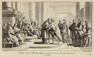 Béke Narbonne püspöke és vikomtja között alkotó: Charles Nicolas II Cochin