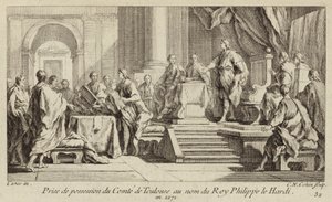 III. Fülöp francia király nevére vett Toulouse megye birtoka alkotó: Charles Nicolas II Cochin
