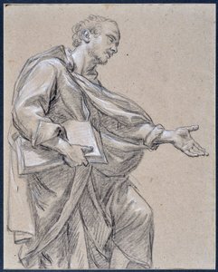 Drape figura könyvet tartva (rajz)