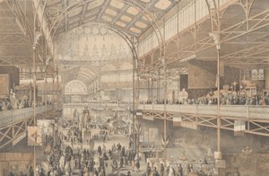 A New York-i Kristálypalota belső képe, 1853.
