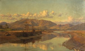 Old Wigtown Quay és Cairnsmuir, 1890 körül (olaj, vászon)