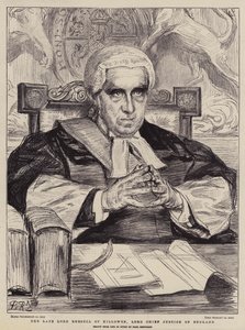 A néhai Lord Russell of Killowen, Anglia főbírója (litho) alkotó: Charles Paul (after) Renouard