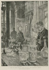 Látogatás a királyi pénzverdében; a nemesfém tesztelése (gravírozás) alkotó: Charles Paul Renouard