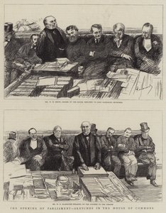 A parlament megnyitása, vázlatok az alsóházban alkotó: Charles Paul Renouard