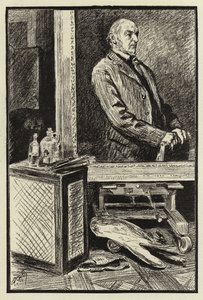 Frank Holl stúdiója alkotó: Charles Paul Renouard