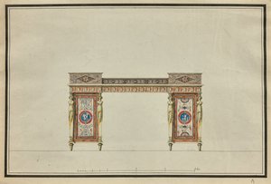 Íróasztal tervezése, c. 1800.