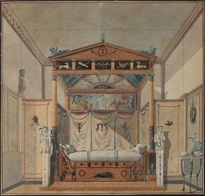 Az ágy kialakítása, 1800 körül