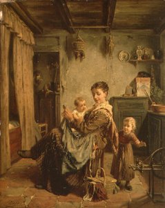 Cache-Cache, belső anyával és gyermekével alkotó: Charles Petit