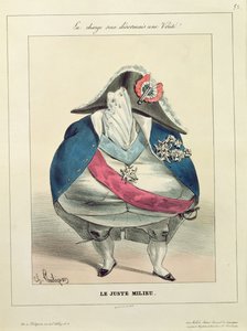 "The Happy Medium", Louis-Philippe (1773-1850) karikatúrája