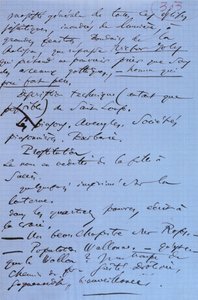 Baudelaire „Pauvre Belgique” című brosúrájának 303. oldala, amely leírja Namurba tett utazását alkotó: Charles Pierre Baudelaire