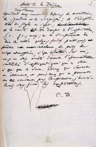 Projekt a „Les Fleurs du Mal” 2. kiadásának előszavához (toll és tinta papíron) alkotó: Charles Pierre Baudelaire