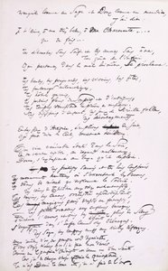 Projekt a „Les Fleurs du Mal” 2. kiadásának előszavához (toll és tinta papíron) alkotó: Charles Pierre Baudelaire