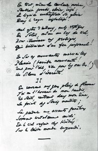 „Reve Parisien” autogramvers (papíron toll és tus) (f/w fotó) alkotó: Charles Pierre Baudelaire
