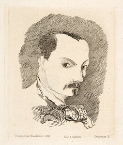 Charles Baudelaire önarcképe, kocsma. 1869 (rézkarc) alkotó: Charles Pierre Baudelaire