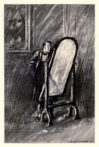 Kizárólag egyetlen gondolat foglalkoztatott – a másik énem réme” Robert Louis Stevenson (1850-1894) „Dr. Jekyll és Mr. Hyde furcsa esetéből”, Charles Raymond Macauley (1871-1934) illusztrálásával.