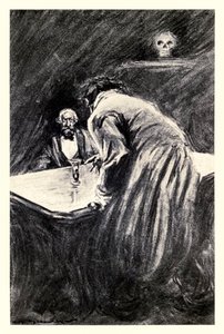 Megengeded, hogy a kezembe vegyem ezt a poharat? Robert Louis Stevenson (1850-1894) „Dr. Jekyll és Mr. Hyde furcsa esete” című művéből Charles Raymond Macauley (1871-1934) illusztrálta?