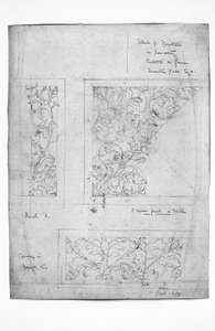 Angyal, falrészlet, 1891 (ceruza és akvarell mosás papíron) alkotó: Charles Rennie Mackintosh