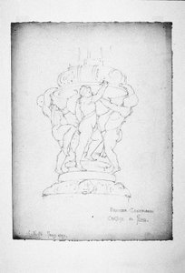 Bronz kandeláber, Certosa di Pavia alkotó: Charles Rennie Mackintosh