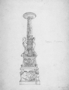 Gyertyatartó (?), Nápolyi Múzeum, 1891 alkotó: Charles Rennie Mackintosh