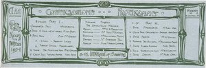 Conversazione program a Glasgow Építészeti Egyesület számára alkotó: Charles Rennie Mackintosh