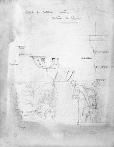 Az 1891-es Certosa di Pavia bejárati átjáró részletei alkotó: Charles Rennie Mackintosh